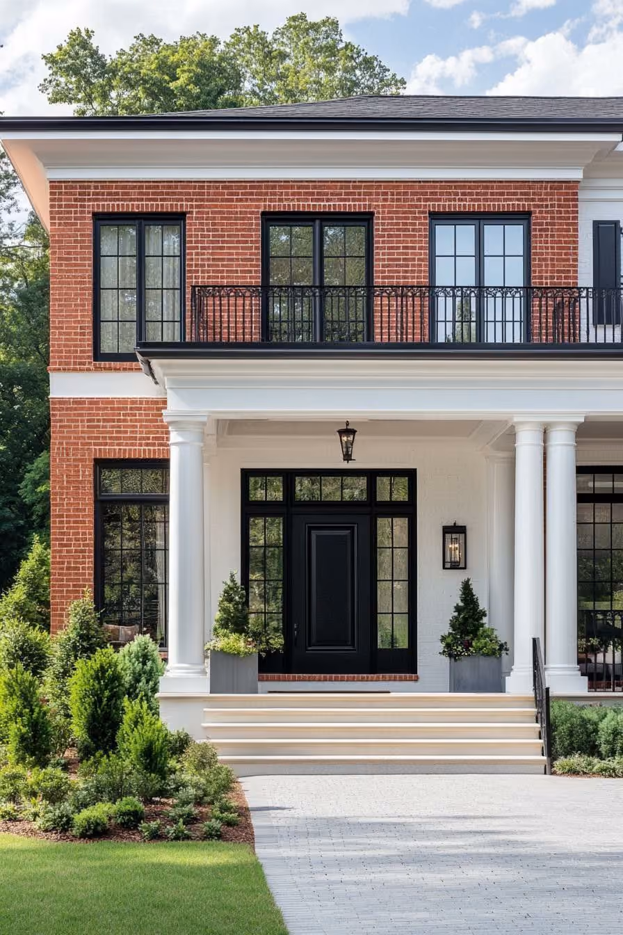 Traditional brick residential construction